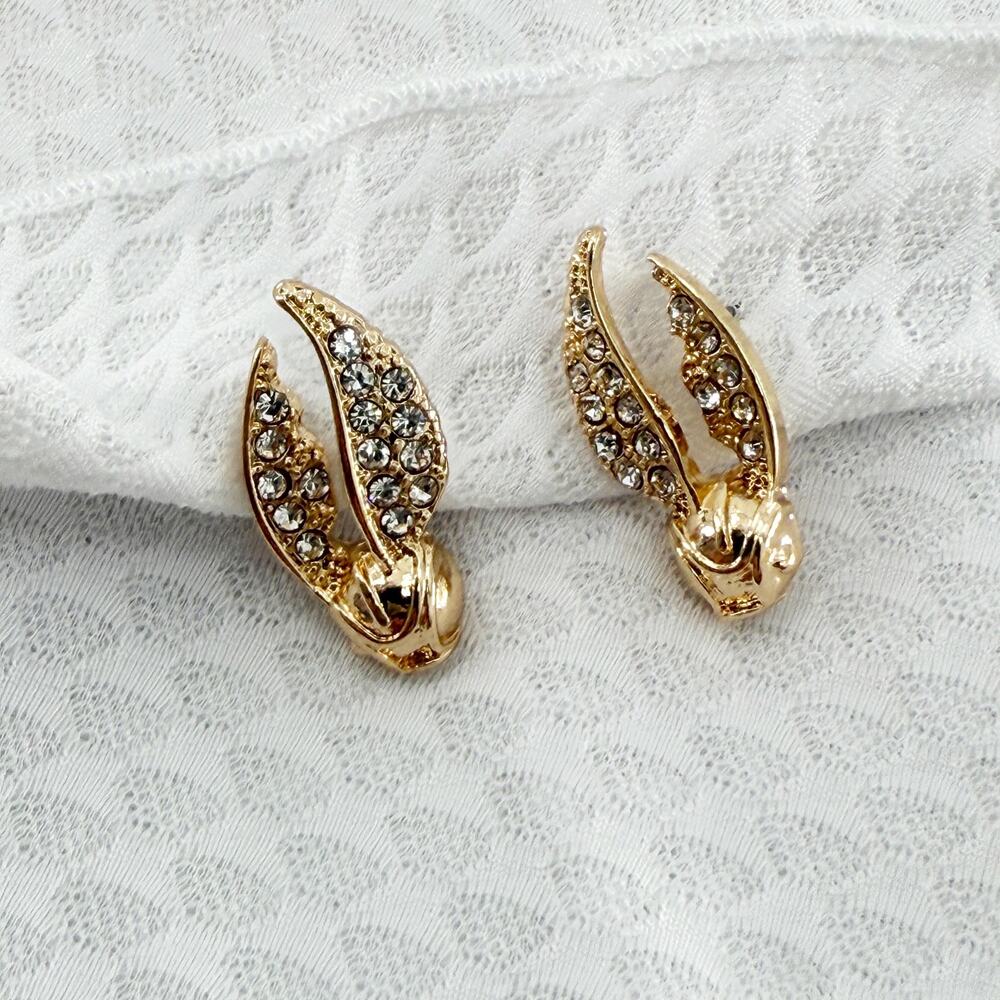 Gold Stud Earrings, Metal Earrings, Wizard Studs, Novelty Earrings, Fandom